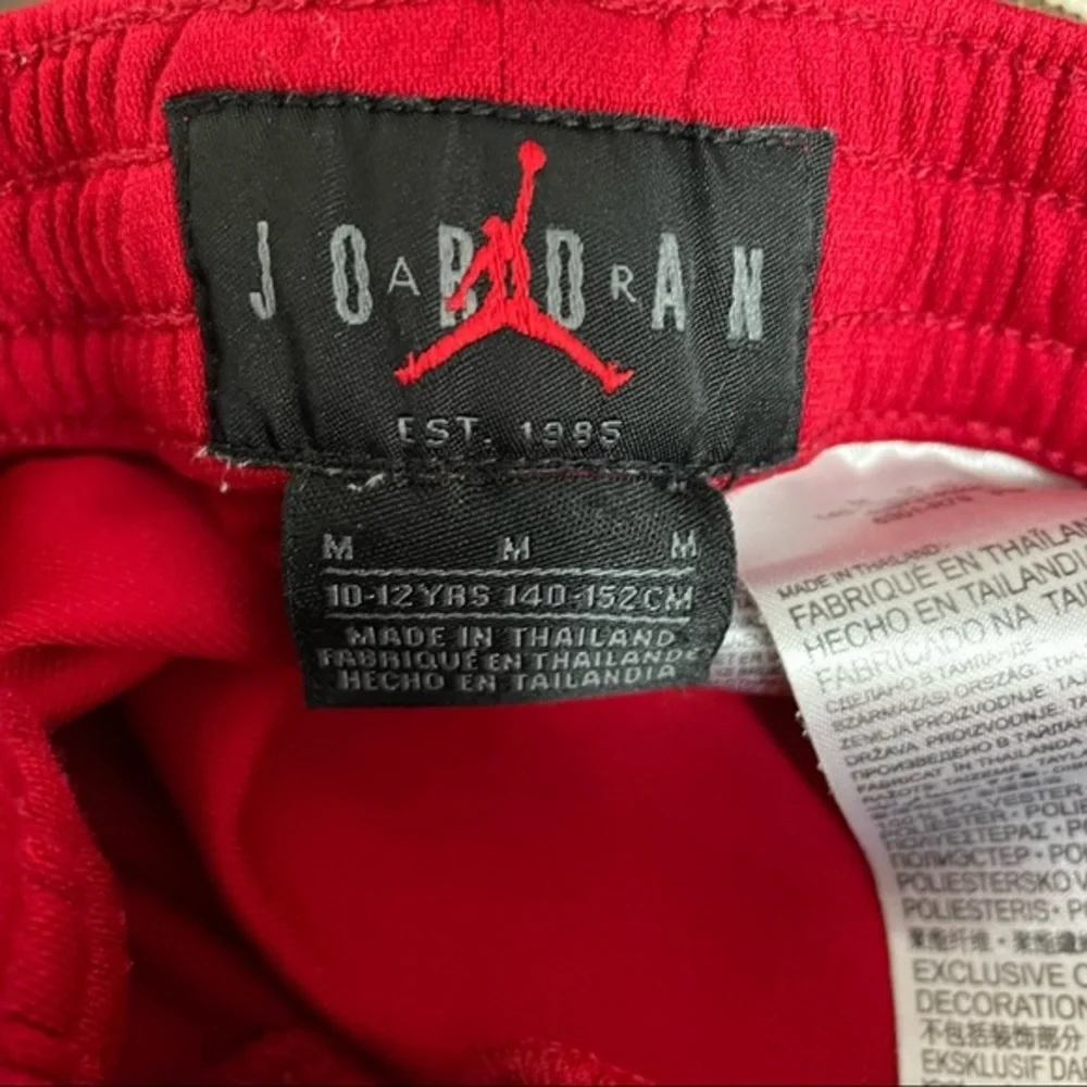Jordan jumpman bys basketball shorts red logo size medium athletic